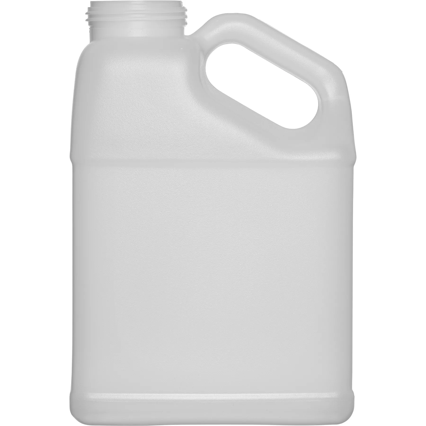 1 Gallon Natural HDPE Plastic Slant F-Style Bottle, 63mm 63-445