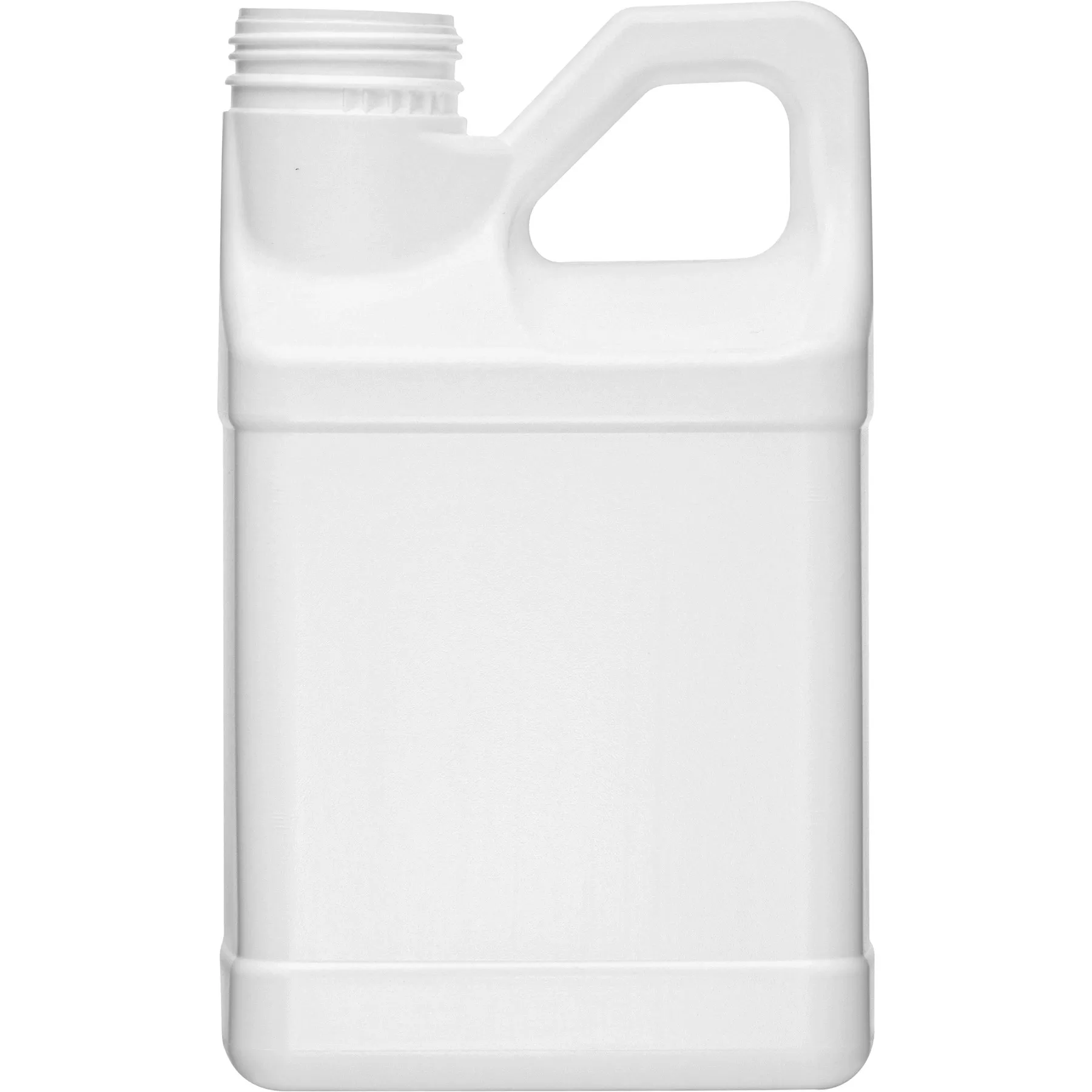 1 Gallon White HDPE Plastic F-Style Bottle, 63mm 63-445
