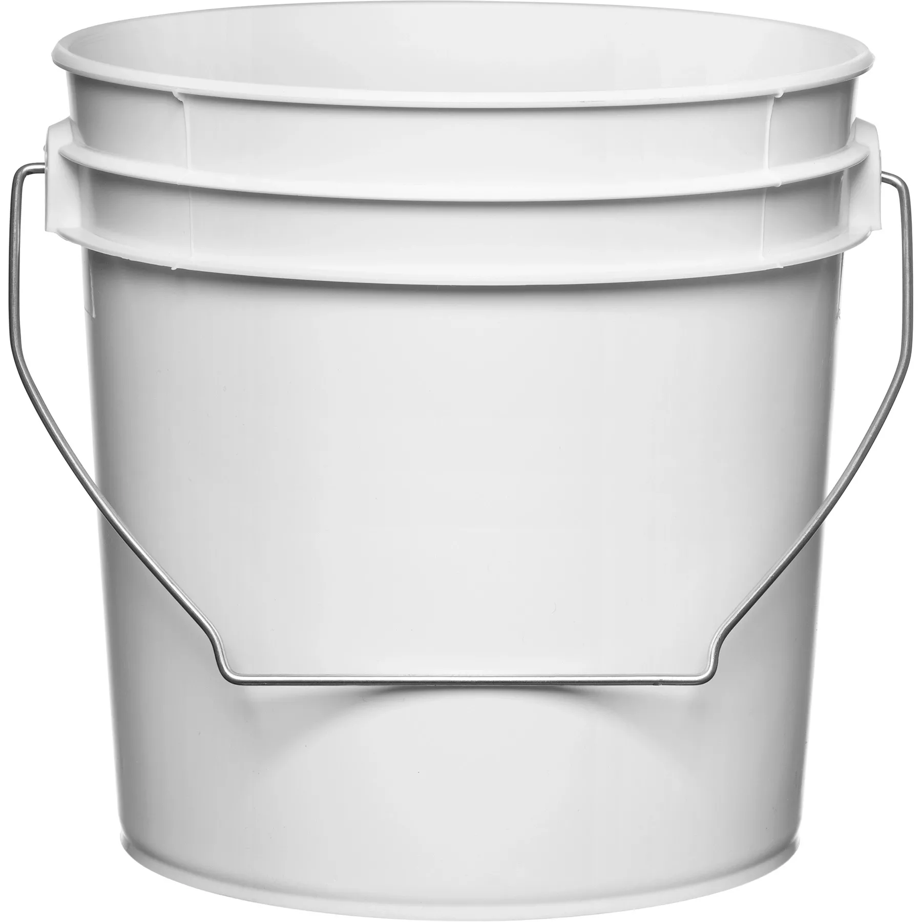 1 Gallon White Plastic Pail w/Metal Handle (P9 Series)