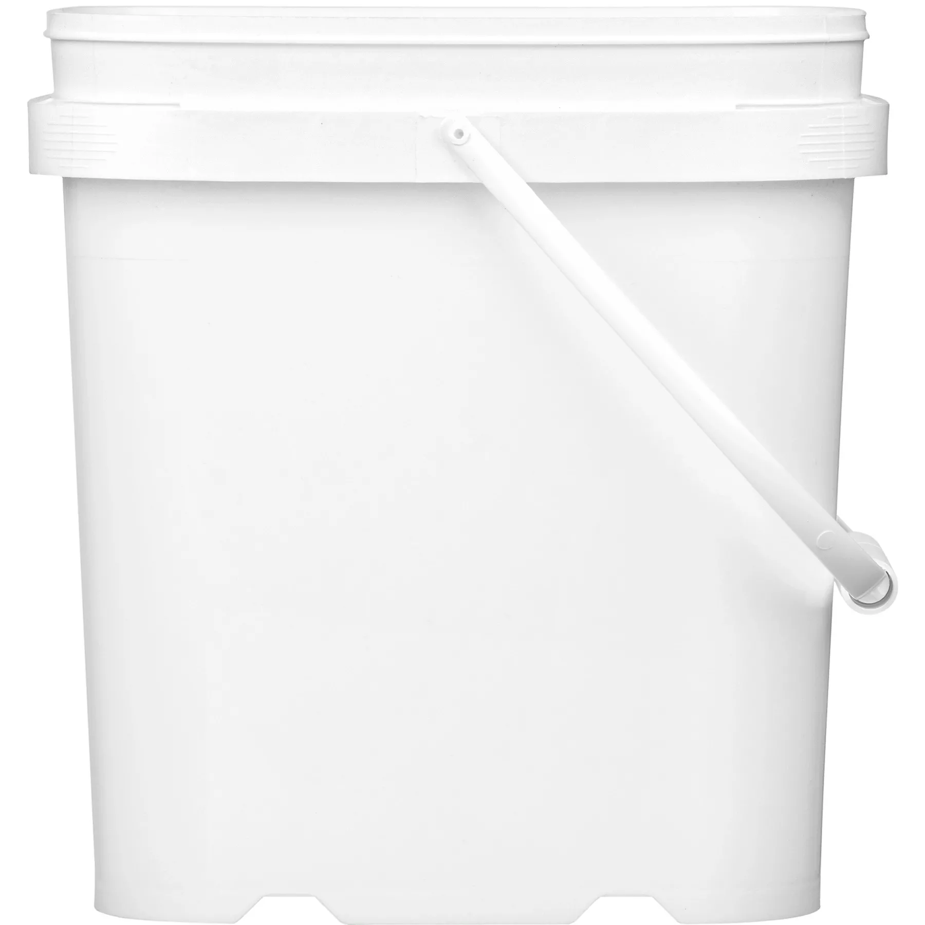 1 Gallon White Tall EZ Stor PP Plastic Container w/Handle