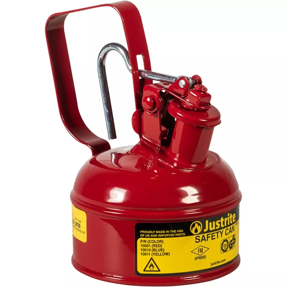 1 Pint, Type I Safety Can w/Trigger-Handle for Flammables, Red