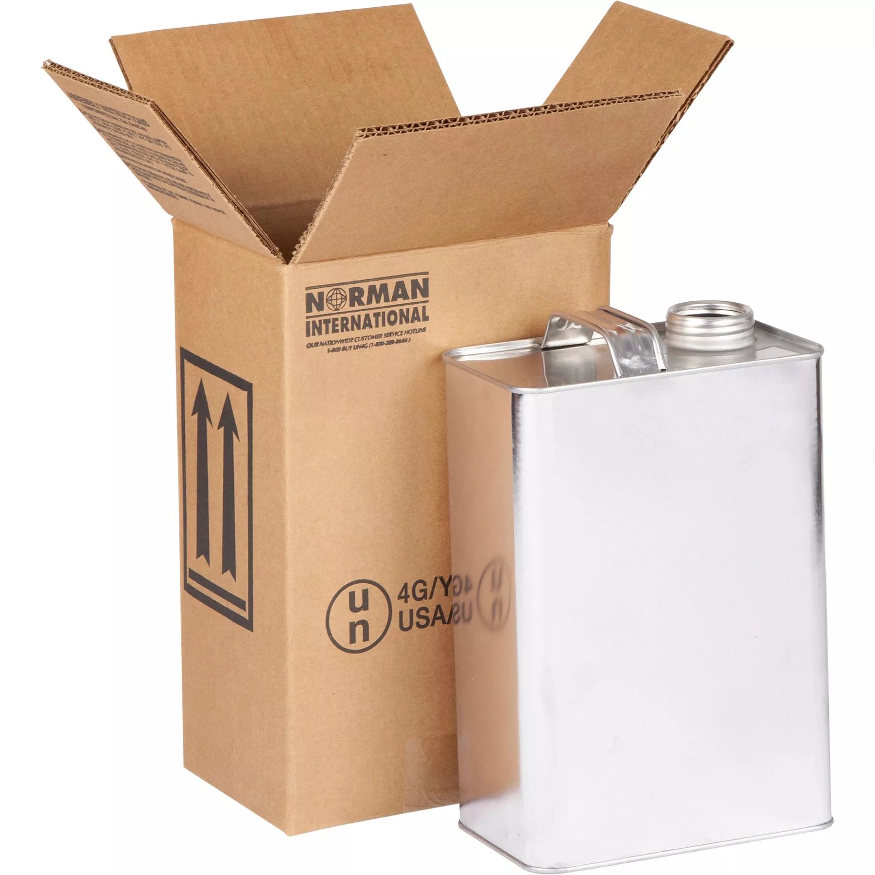 1 x 1 Gallon F-Style Hazmat UN 4G Shipping Box, 350#