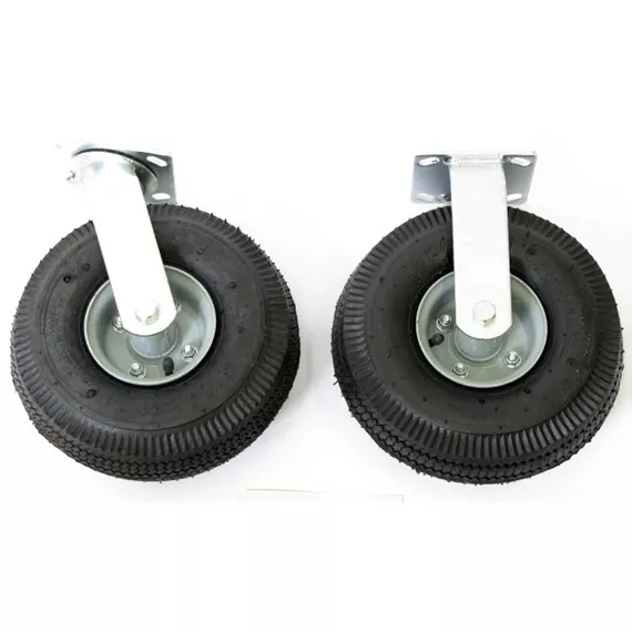 10" x 3.5" Pneumatic Casters Set, 2,500 lb. Capacity, for Steel Platform Trucks