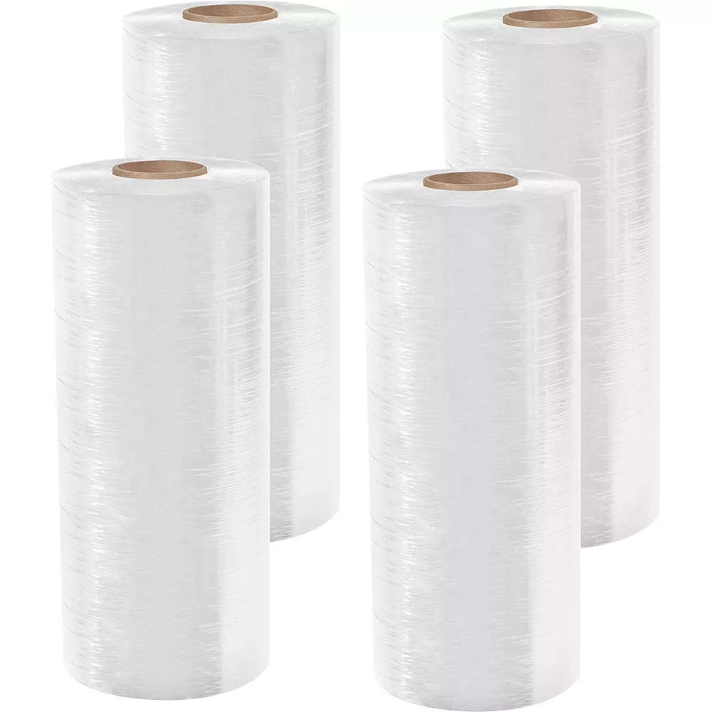 120 Gauge - 18" x 1000' Clear Cast Stretch Wrap Film, 4/pk