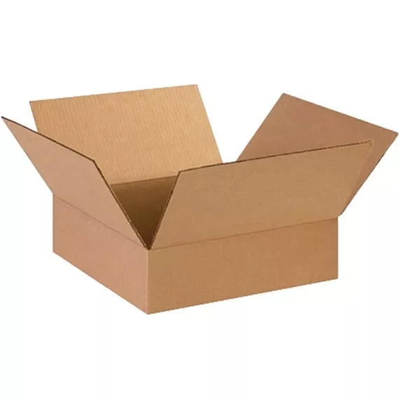 14" x 14" x 4" Flat Corrugated Box, Single Wall, 200#/ECT-32