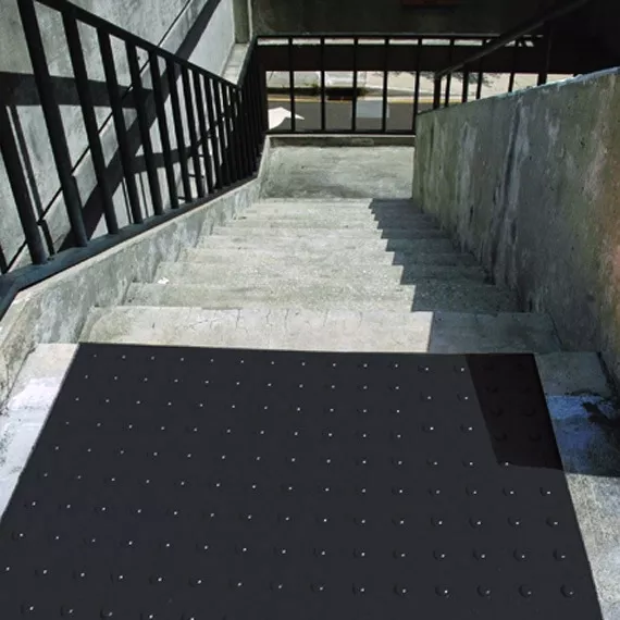 2' x 2' Black Retrofit Ultra-ADA Warning Pad