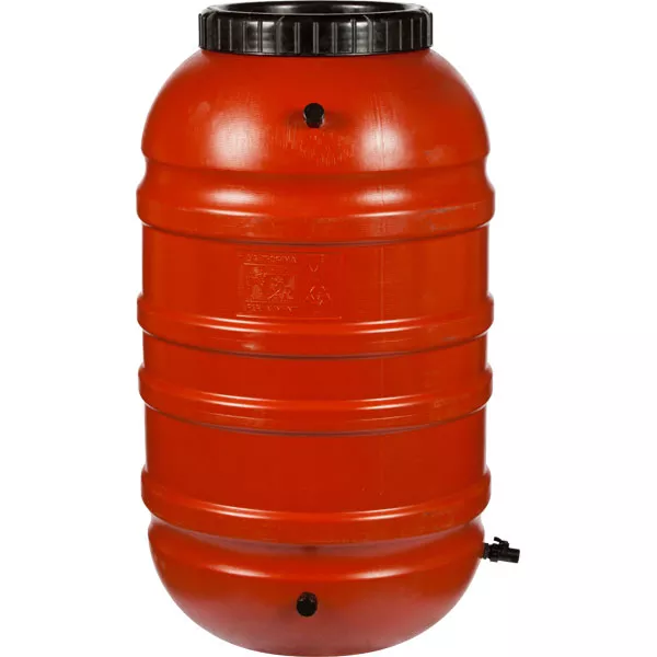 55 Gallon Terra Cotta Rain Barrel with Spigot and Overflow