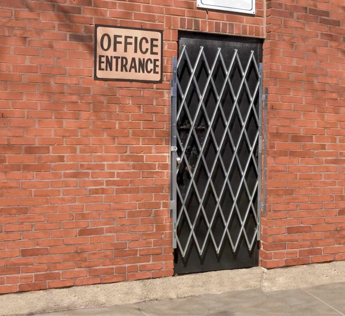 63"H Galvanized Door Scissor Gate