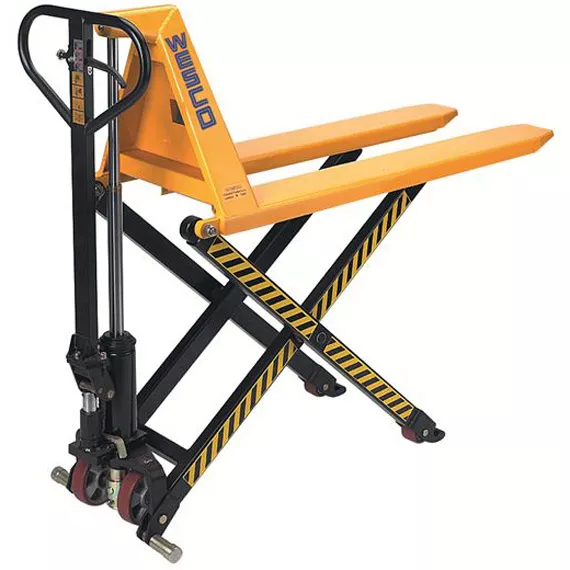 Manual Telescoping High Lift Pallet Jack, 21" x 44.5" (2,200 lbs.)