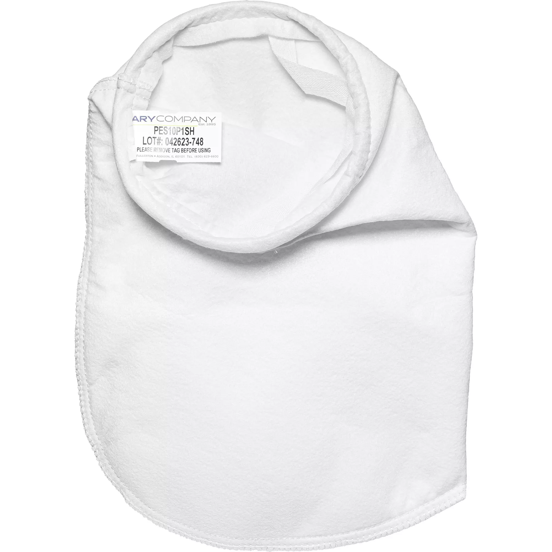 Size #1, 10 Micron - Polyester Felt Liquid Filter Bag, Galvanized Steel Ring, Handle (PES10P1SH)