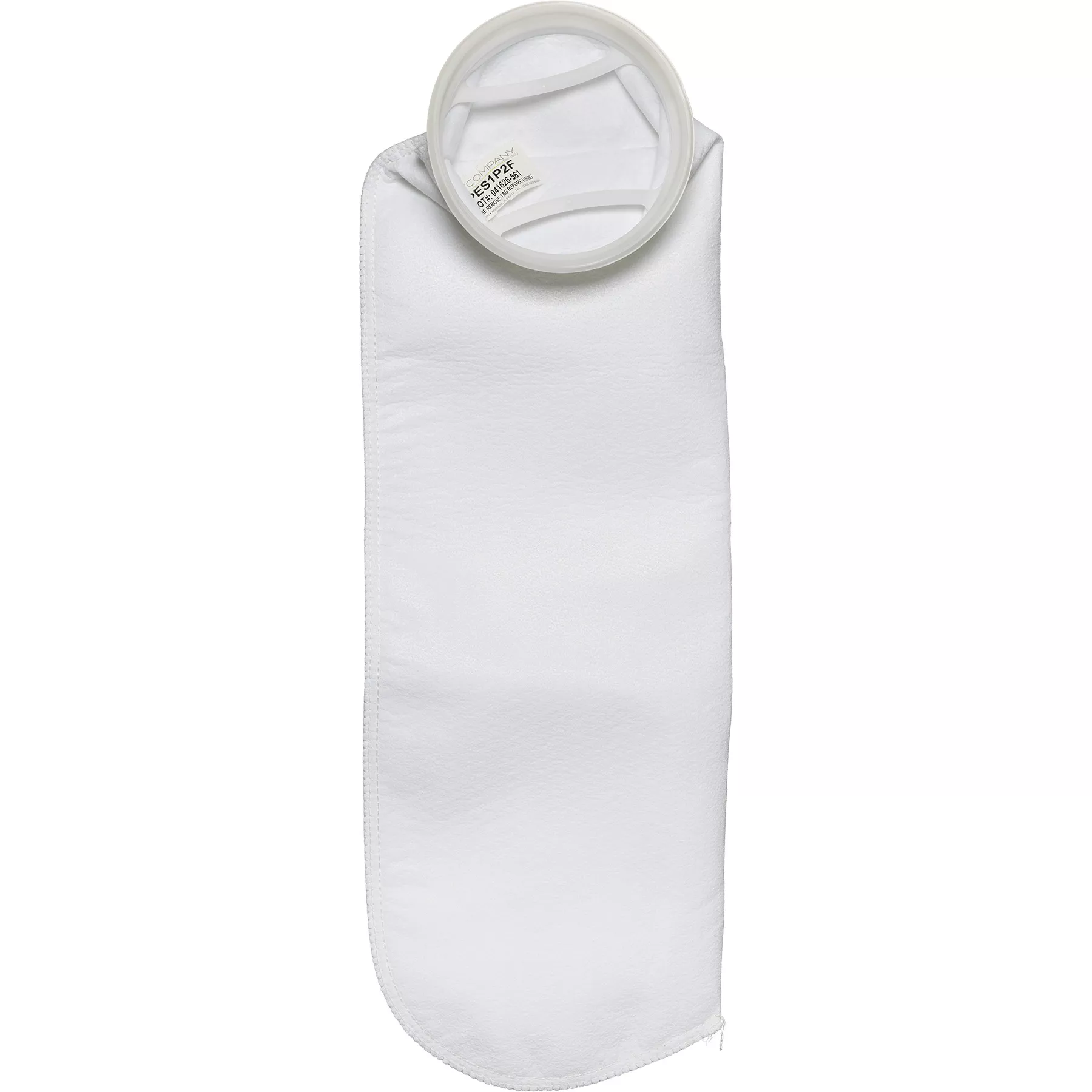Size #2, 1 Micron - Polyester Felt Liquid Filter Bag, Plastic "F" Flange Ring (PES1P2F)