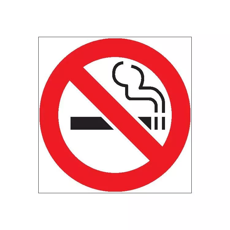 ZING No Smoking Label, 4X4, 2/PK- Model 1840S