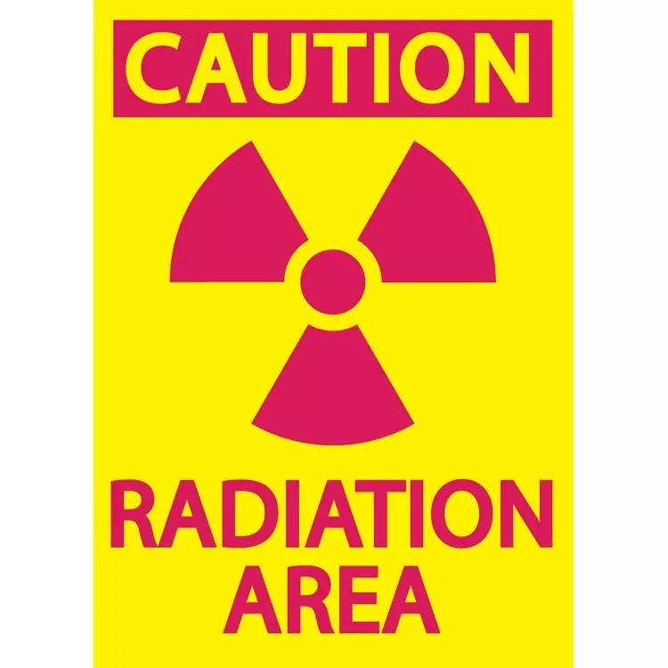 ZING Safety Sign, RADIATION, 10X7- Model 1925