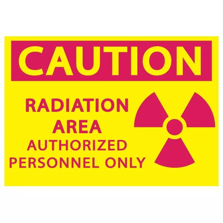 ZING Safety Sign, RADIATION, 7X10- Model 1926